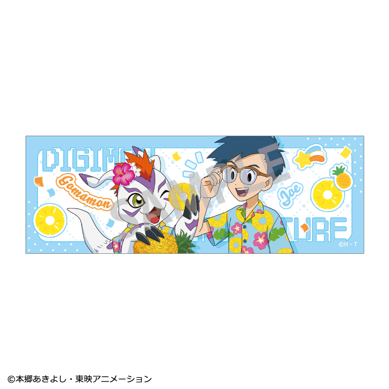 デジモンアドベンチャー_ロングスクエア缶バッジ　城戸丈＆ゴマモン/フルーツパーティー