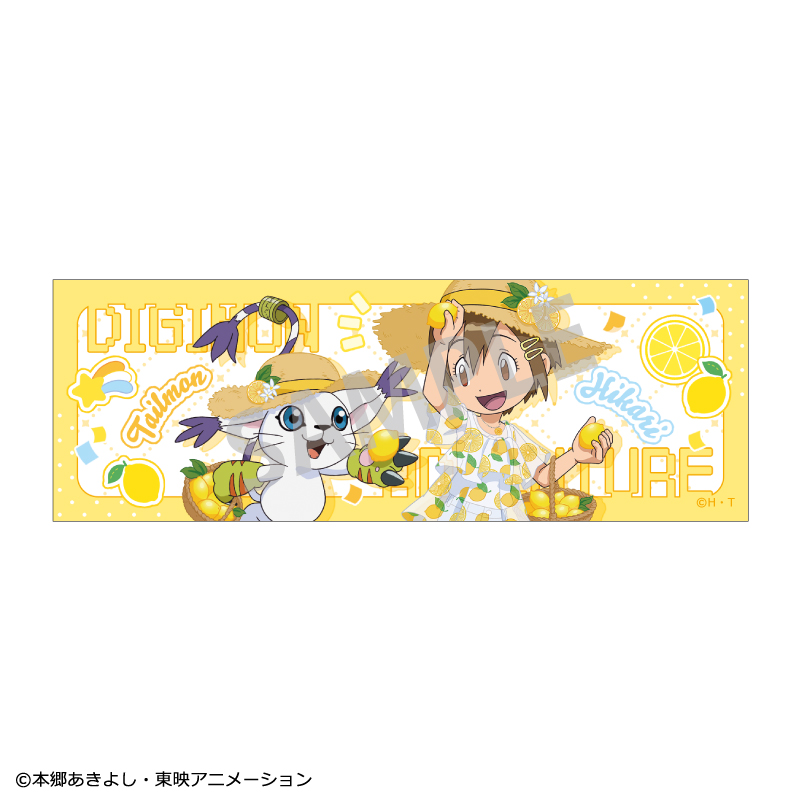 デジモンアドベンチャー_ロングスクエア缶バッジ　八神ヒカリ＆テイルモン/フルーツパーティー