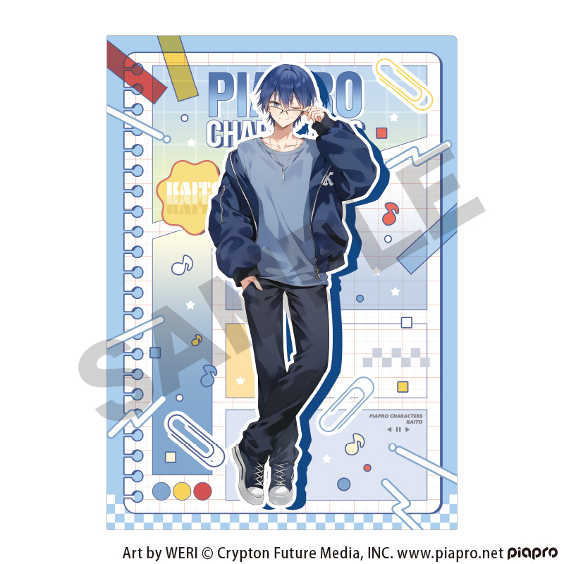 初音ミク_シングルクリアファイル　KAITO　メガネスタイル