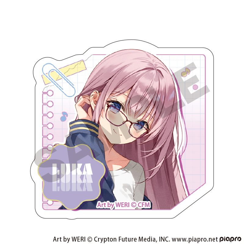 初音ミク_アクリルヘアクリップ　巡音ルカ　メガネスタイル