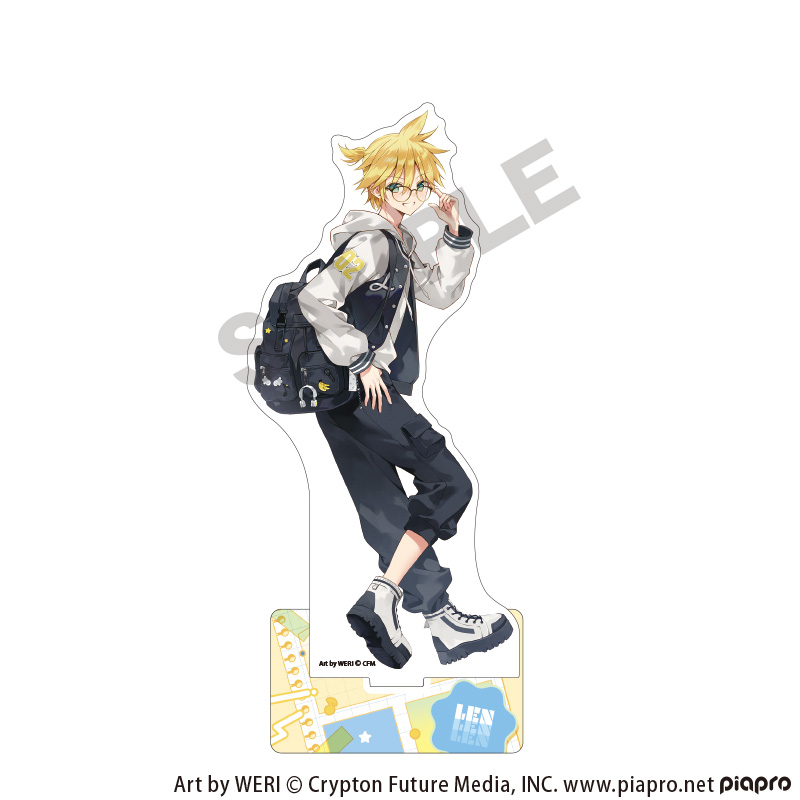 初音ミク_アクリルスタンド　鏡音レン　メガネスタイル