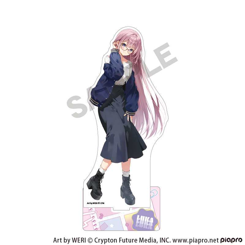 初音ミク_アクリルスタンド　巡音ルカ　メガネスタイル