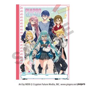 初音ミク_B5方眼ノート　集合　メガネスタイル