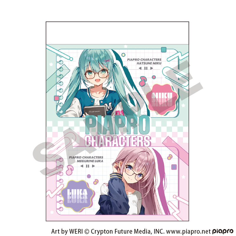 初音ミク_ミニメモ　初音ミク＆巡音ルカ　メガネスタイル