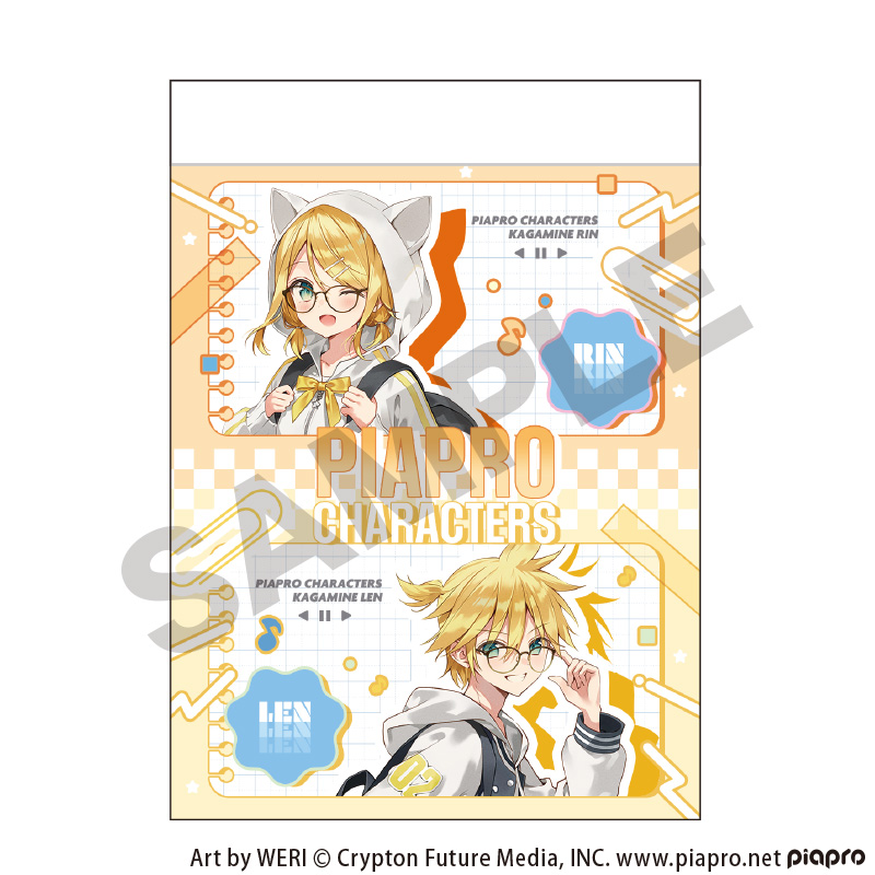 初音ミク_ミニメモ　鏡音リン＆鏡音レン　メガネスタイル