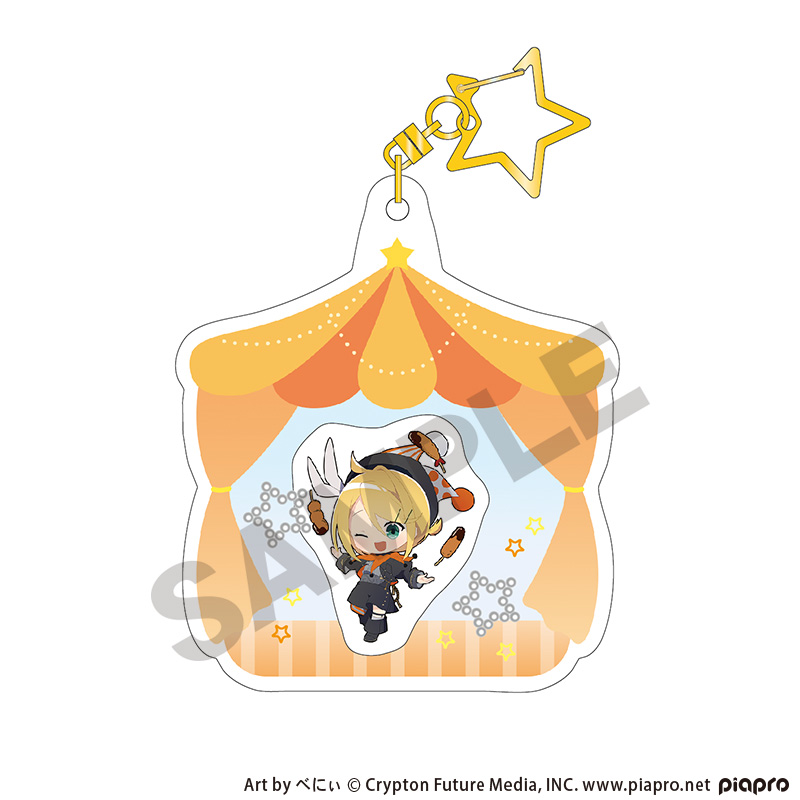 初音ミク_エアインキーチェーン　鏡音リン　ブラックサーカスミニキャラ