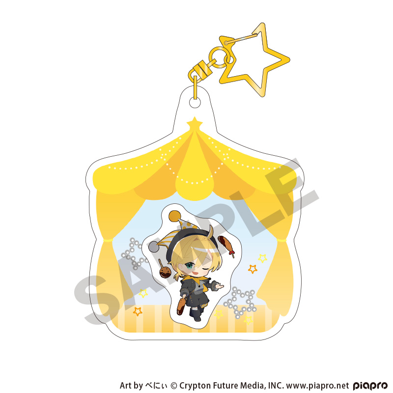 初音ミク_エアインキーチェーン　鏡音レン　ブラックサーカスミニキャラ