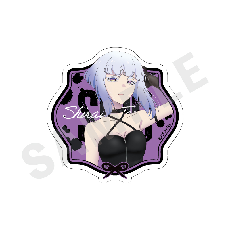 ロックは淑女の嗜みでして_ダイカットステッカー（白矢環）