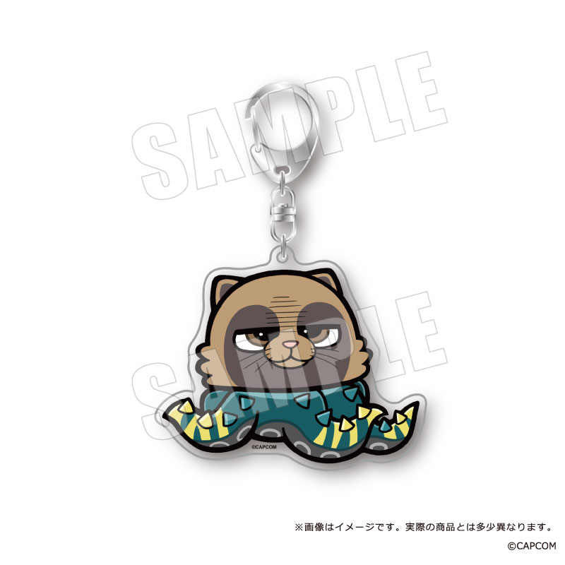 モンスターハンターワイルズ×ぶくぶ_おおきめアクリルキーホルダー 09 オトモアイルー エグド装備