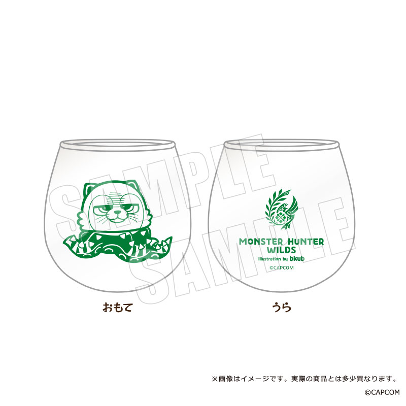 モンスターハンターワイルズ×ぶくぶ_ゆらゆらグラス 01 オトモアイルー エグド装備