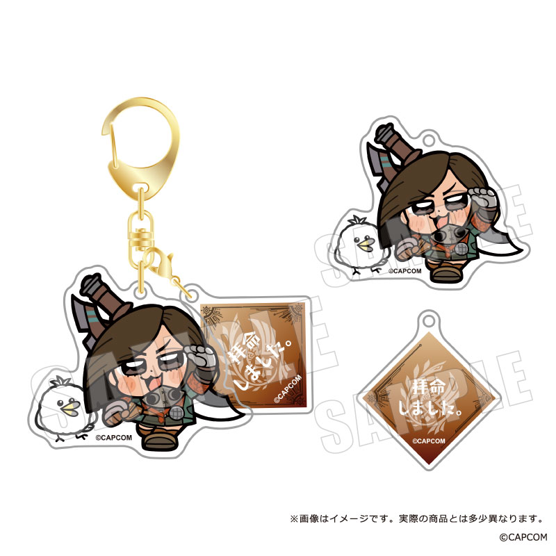 モンスターハンターワイルズ×ぶくぶ_セリフアクリルキーホルダー 01 ハンター ホープ装備