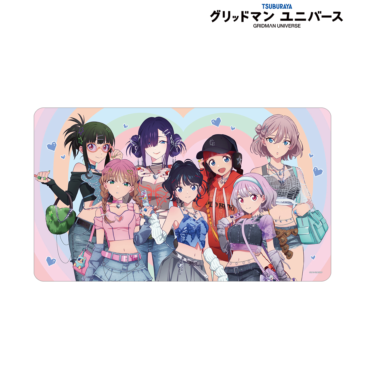 SSSS.GRIDMAN　グリッドマン　プレイマット　ラバーマット　デスクマット グリッドマン ユニバース_描き下ろし 集合 Y2K ver. マルチデスク