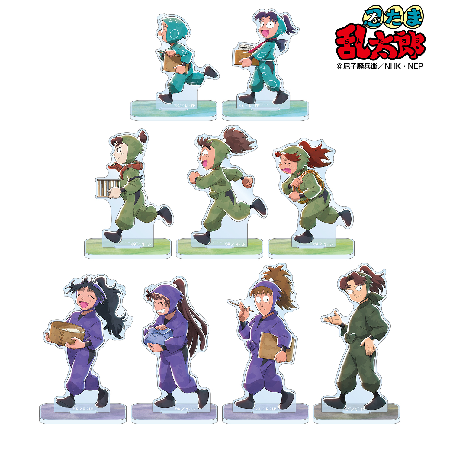 忍たま乱太郎_描き下ろし みんなで歩むの段ver. 第2弾 トレーディングアクリルスタンド ver.A(単位/コンプリートBOX)【BOX／9個入り】
