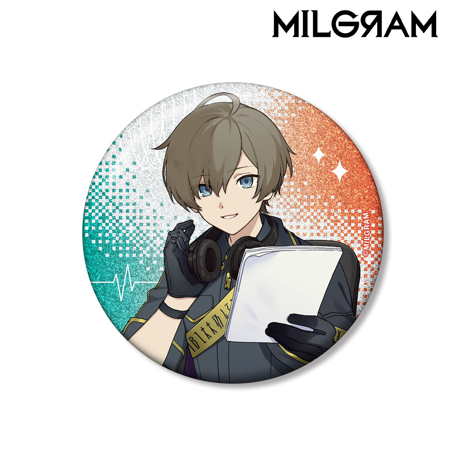 MILGRAM -ミルグラム-_描き下ろし エス ミルグラジオver. 75mmグリッター缶バッジ