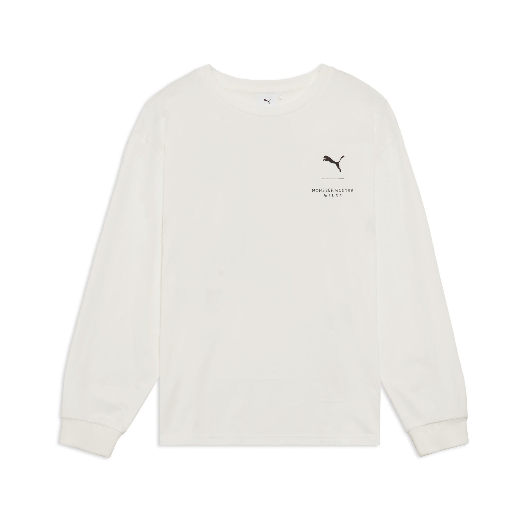 モンスターハンターシリーズ（モンハン）_Mサイズ_PUMA × MONSTER HUNTER LS TEE _ PUMA WHITE