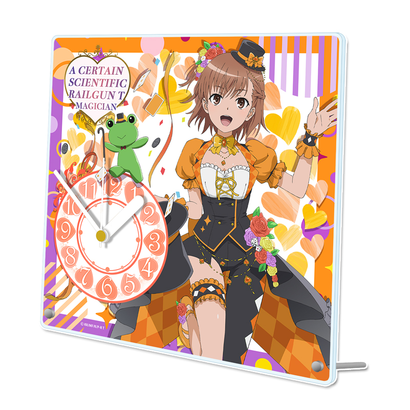 とある科学の超電磁砲T_描き下ろしアクリル置時計【御坂美琴】マジシャンver.