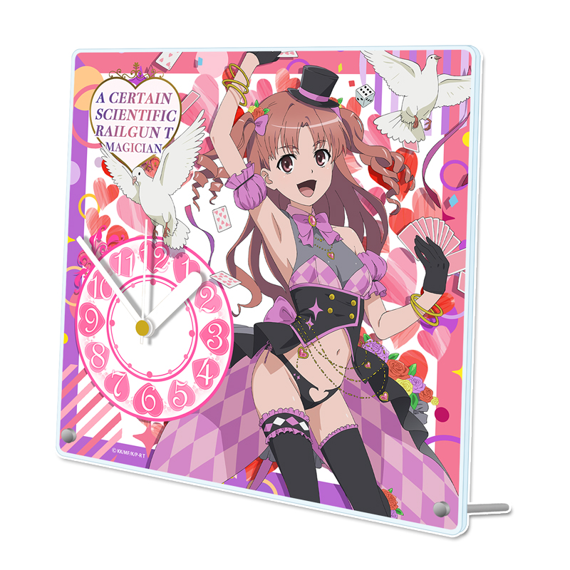 とある科学の超電磁砲T_描き下ろしアクリル置時計【白井黒子】マジシャンver.