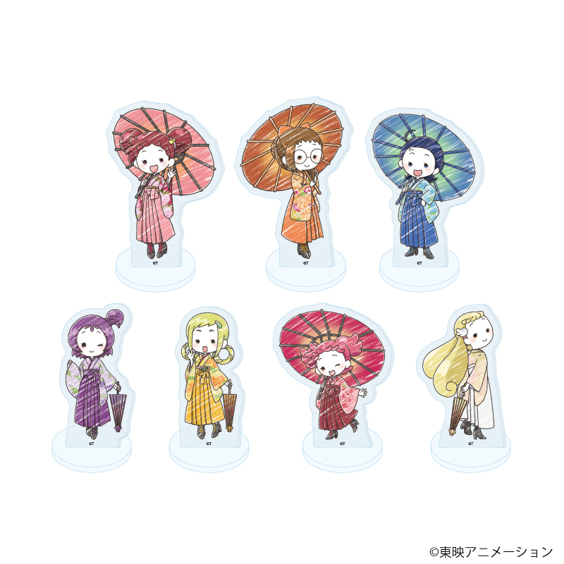 おジャ魔女どれみドッカ?ン！_アクリルぷちスタンド05/袴・番傘ver. コンプリートセット(全7種)(グラフアートイラスト)【コンプリートセット／7個入り】