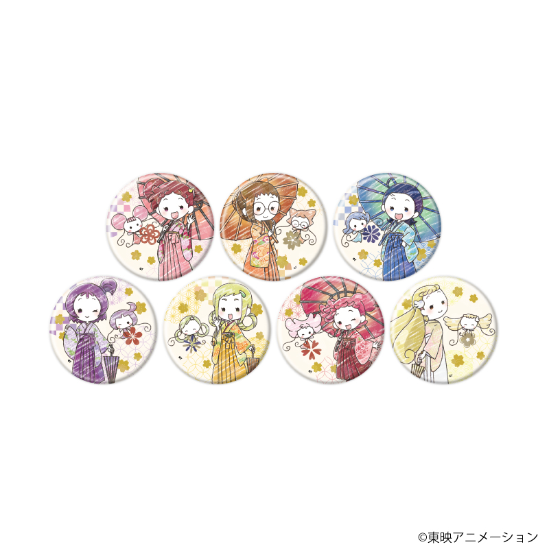 おジャ魔女どれみドッカ～ン！_(57mm)_ホログラム缶バッジ02/袴・番傘ver. コンプリートセット(全7種)(グラフアートイラスト)【コンプリートセット／7個入り】