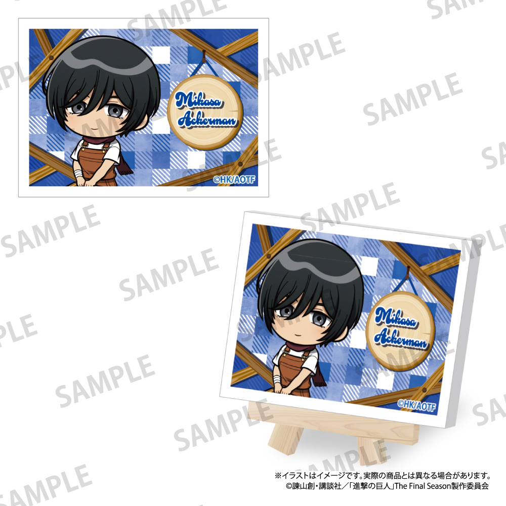 進撃の巨人_キャンバスボードミニ ミカサ・アッカーマン(ミニキャラ)(DIY)