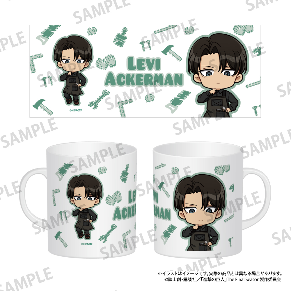 進撃の巨人_フルカラーマグカップ リヴァイ・アッカーマン(ミニキャラ)(DIY)