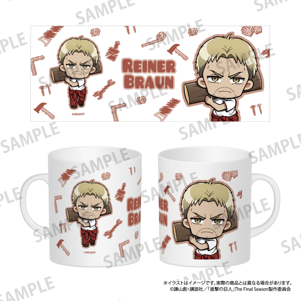 進撃の巨人_フルカラーマグカップ ライナー・ブラウン(ミニキャラ)(DIY)
