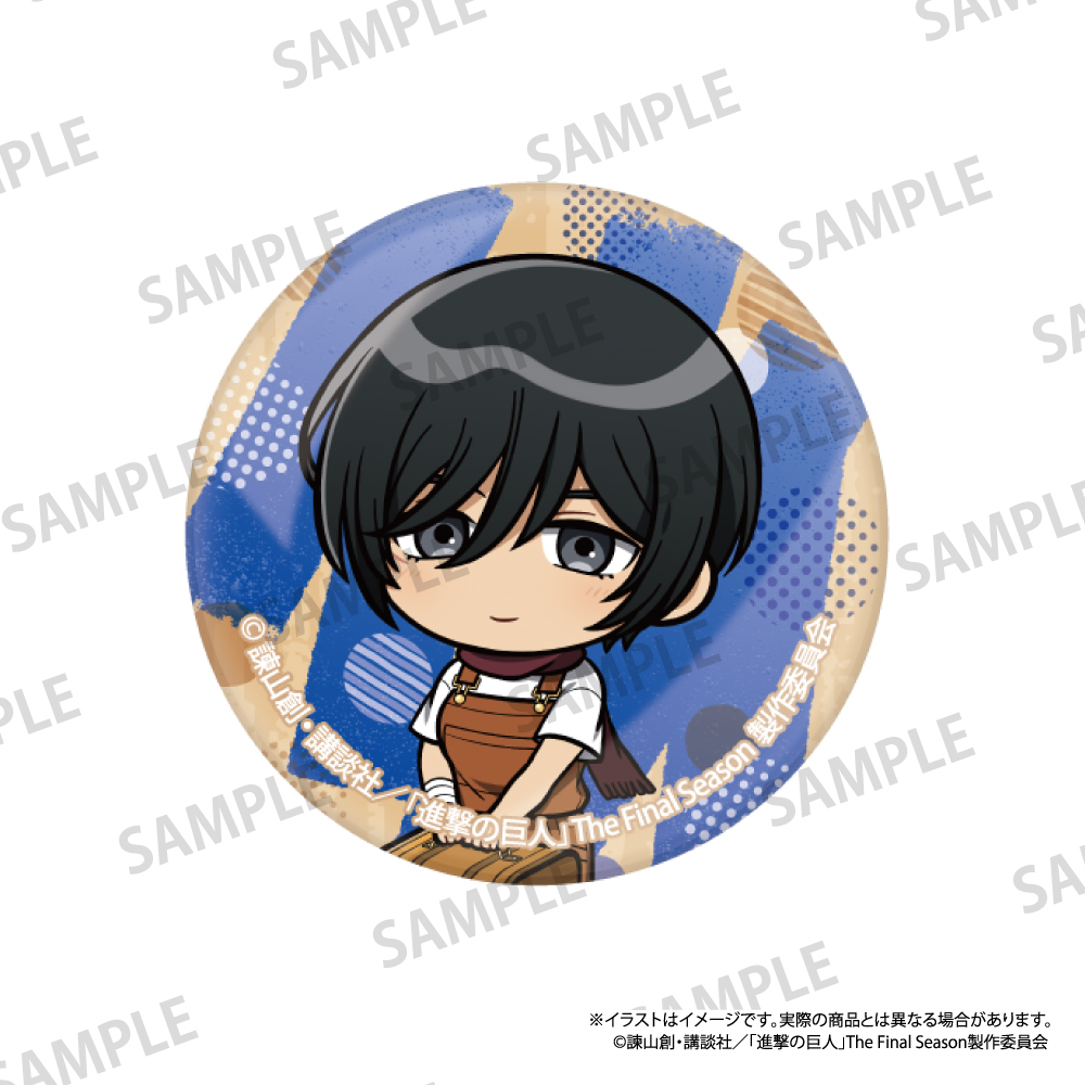 進撃の巨人_ガラスマグネット ミカサ・アッカーマン(ミニキャラ)(DIY)