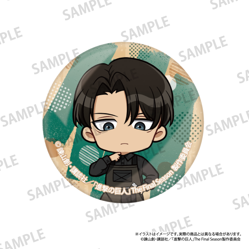 進撃の巨人_ガラスマグネット リヴァイ・アッカーマン(ミニキャラ)(DIY)