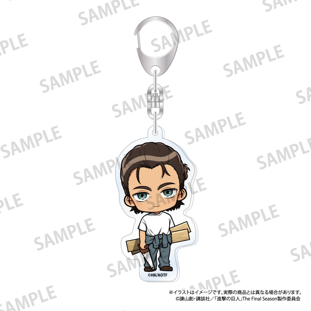 進撃の巨人_アクリルキーホルダー エレン・イェーガー(ミニキャラ)(DIY)