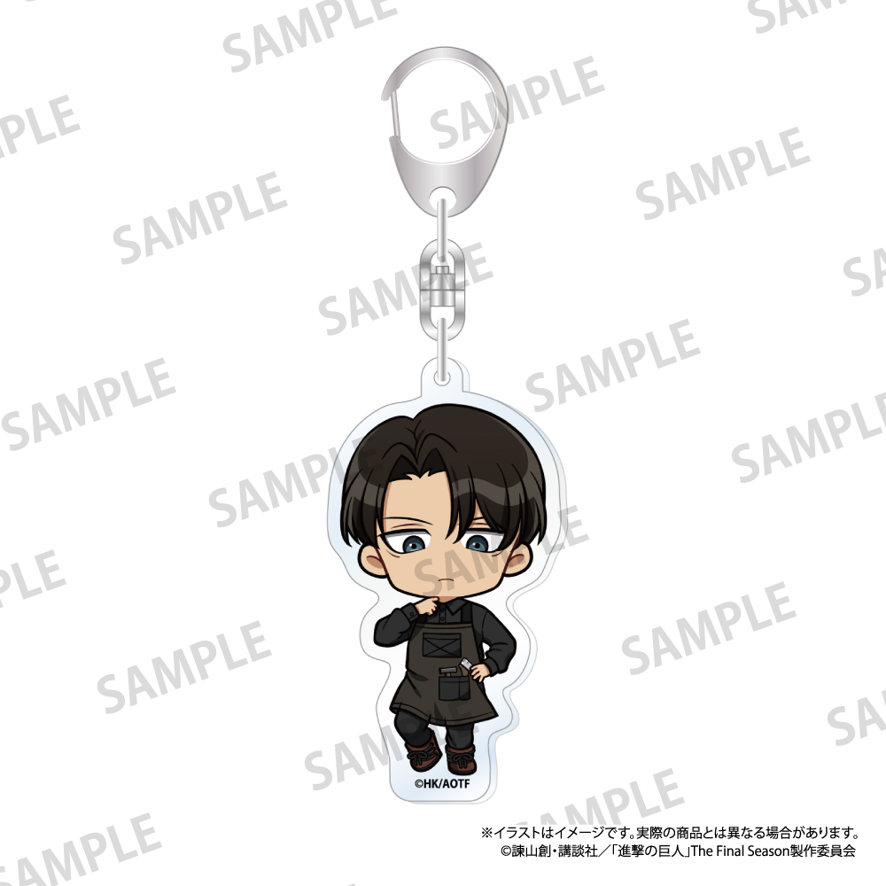 進撃の巨人_アクリルキーホルダー リヴァイ・アッカーマン(ミニキャラ)(DIY)