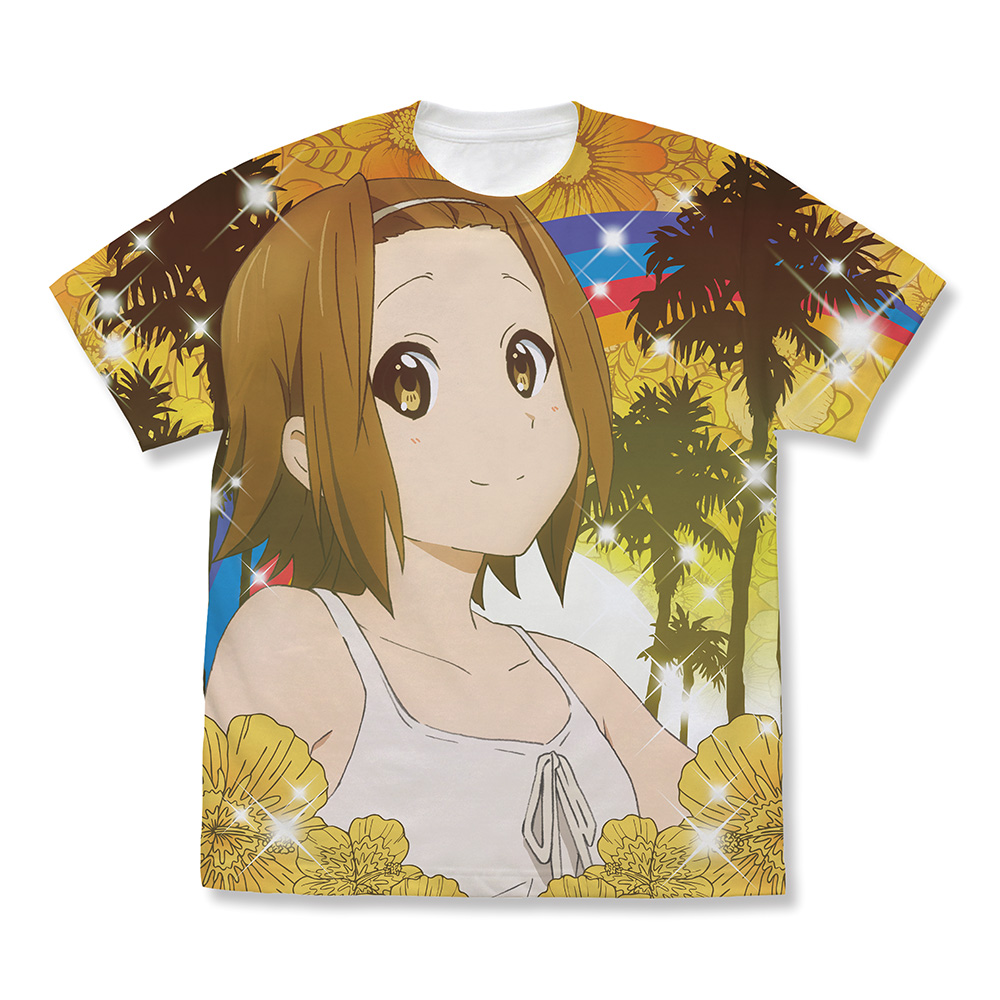 けいおん!_Mサイズ_田井中律 フルグラフィックTシャツ Tropical Summer Ver./WHITE
