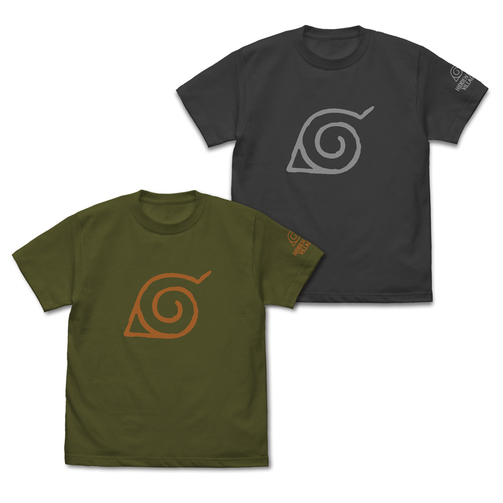 NARUTO-ナルト- 疾風伝_Mサイズ_木ノ葉隠れの里 Tシャツ/MOSS
