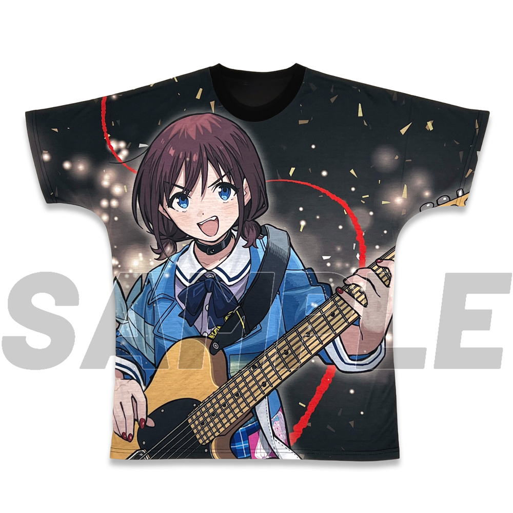 ガールズバンドクライ_M_描き下ろし 井芹仁菜 フルグラフィックシームレスTシャツ 運命の華Ver.