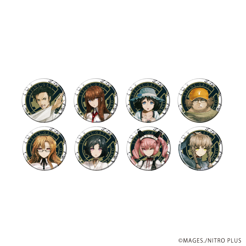 STEINS;GATE_缶バッジ01/コンプリートセット(全8種)(公式イラスト)【コンプリートセット／8個入り】