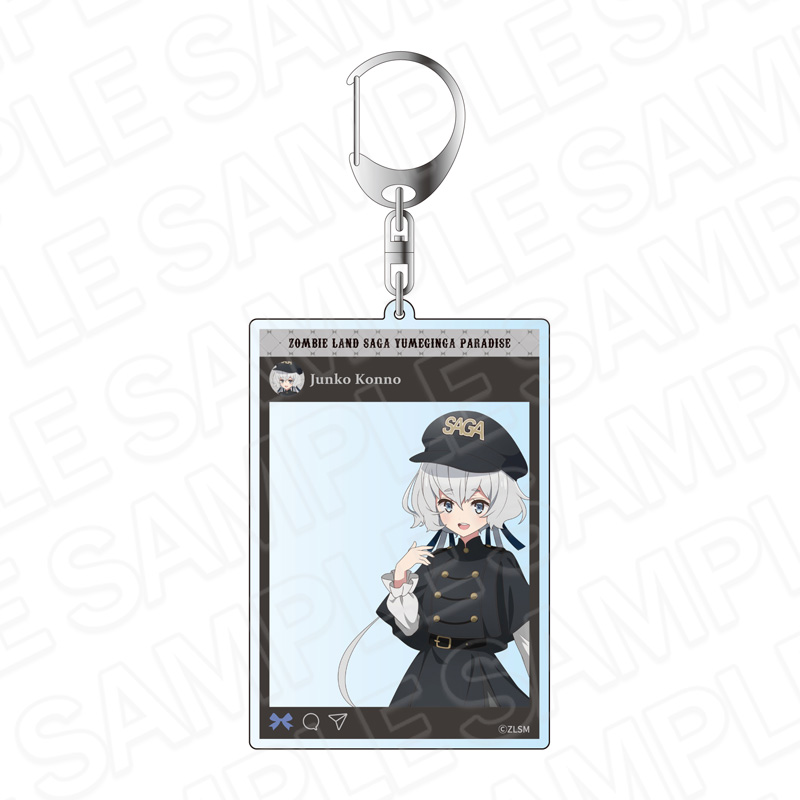 劇場版『ゾンビランドサガ ゆめぎんがパラダイス』_SNS風アクリルキーホルダー 紺野 純子 ミリタリーロリータ ver.