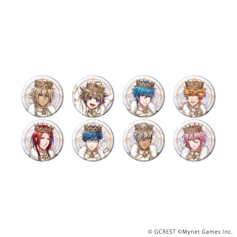 夢王国と眠れる100人の王子様_(57mm)_ホログラム缶バッジ12/コンプリートセット(全8種)(公式イラスト)【コンプリートセット／8個入り】