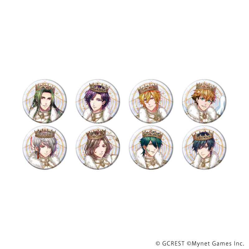 夢王国と眠れる100人の王子様_(57mm)_ホログラム缶バッジ13/コンプリートセット(全8種)(公式イラスト)【コンプリートセット／8個入り】