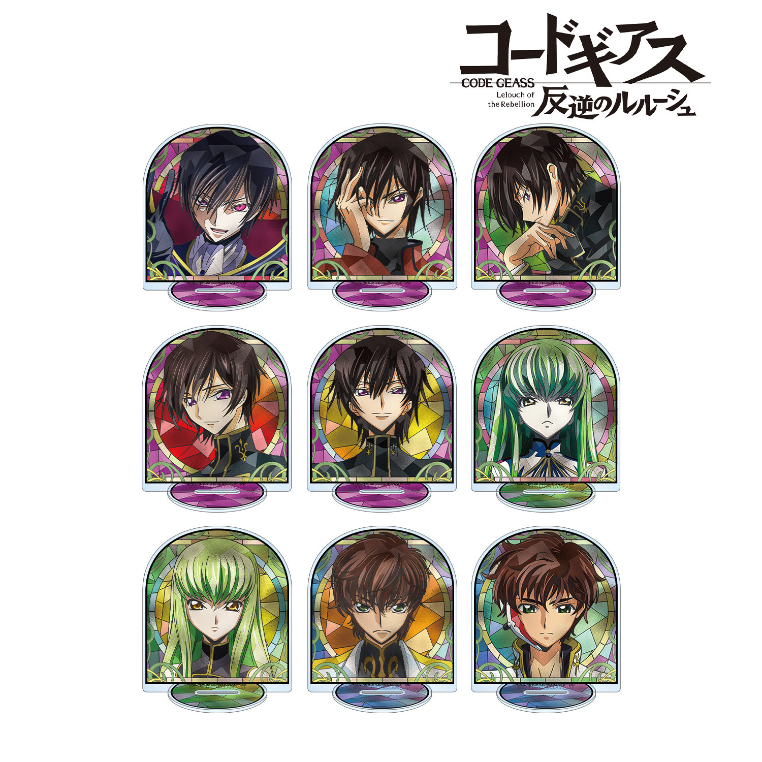 コードギアス 反逆のルルーシュ_トレーディング Aure Glass アクリルスタンド(単位/コンプリートBOX)【コンプリートBOX/9個入り】