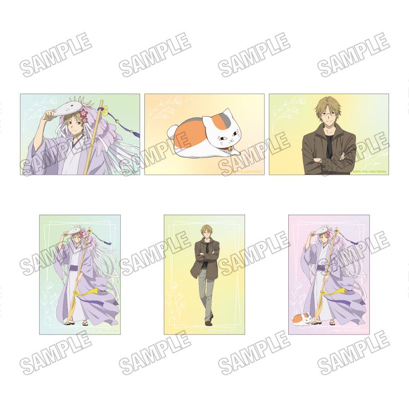 夏目友人帳　イラストカード　クリアファイル　伽羅切絵　5つセット 夏目友人帳 イラストカード クリアファイル 伽羅切絵 5つセット 未開封
