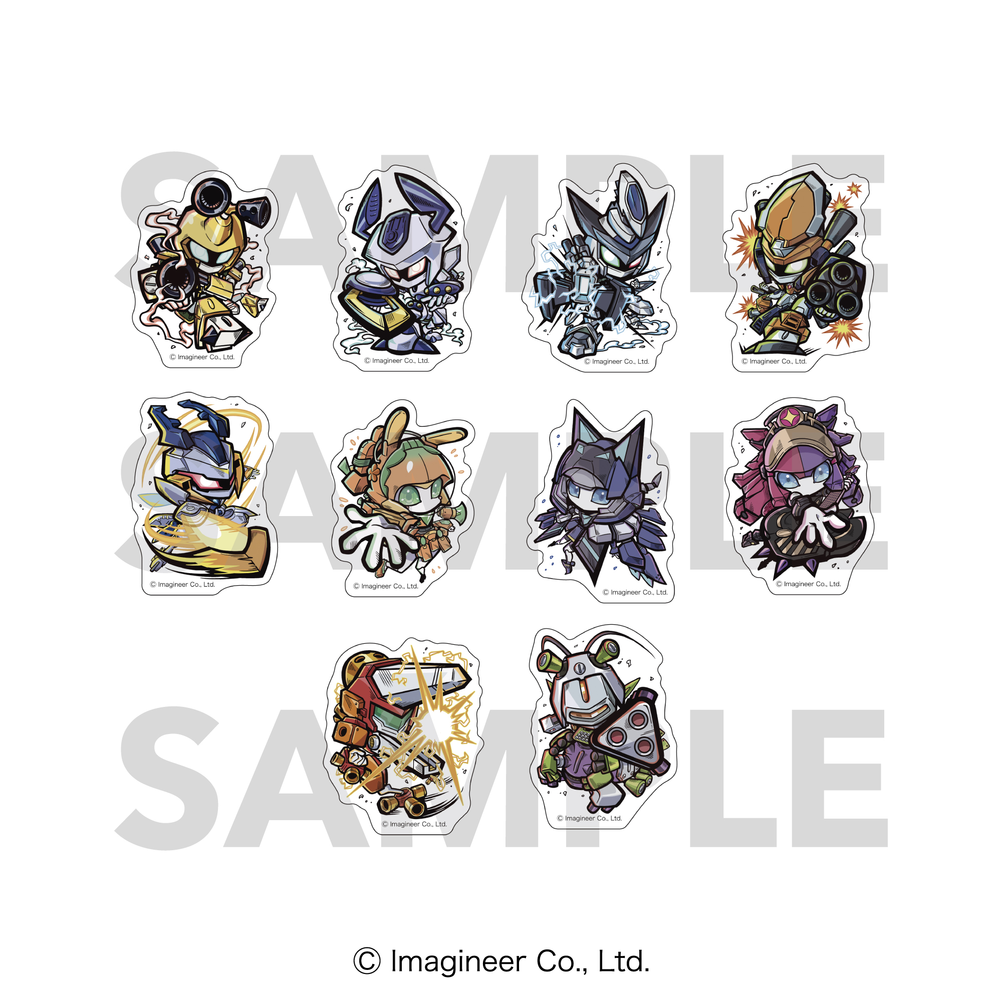 メダロット_ダイカットステッカー(10枚入り)