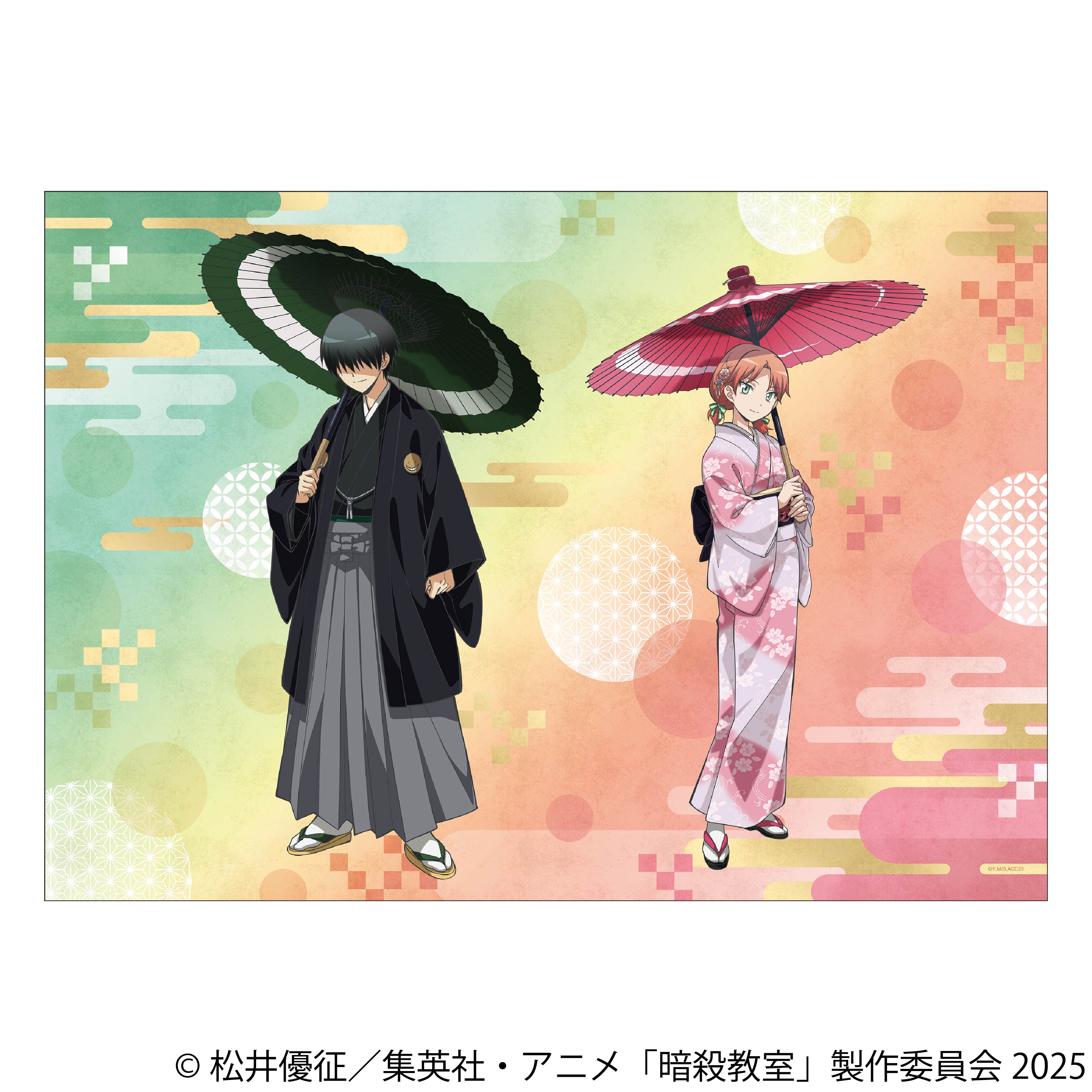 暗殺教室_A3クリアポスター／千葉　龍之介＆速水　凛香