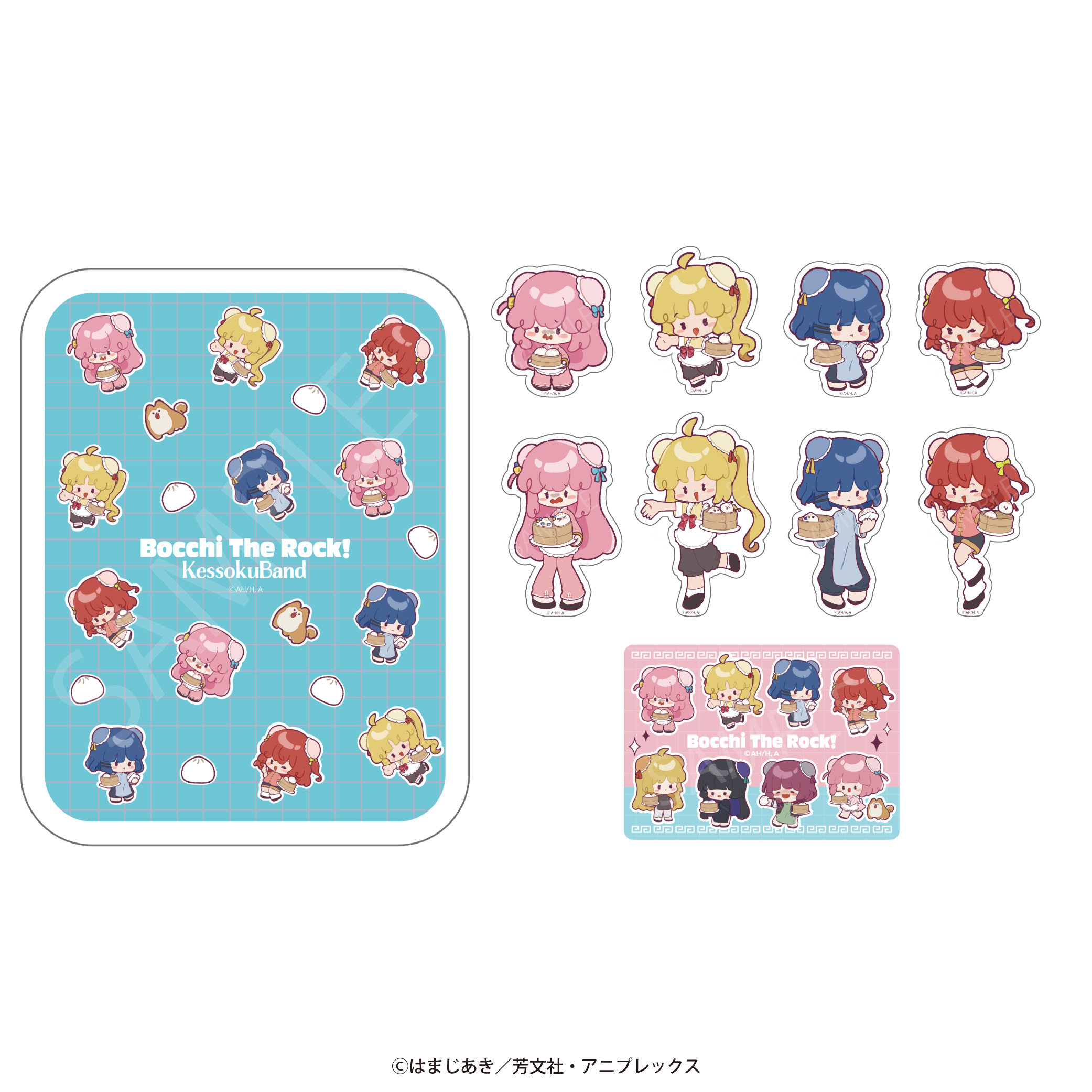 ぼっち・ざ・ろっく！_缶入りステッカー 01.総柄（描き起こし）