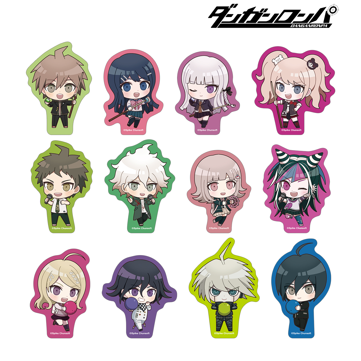 ダンガンロンパシリーズ_トレーディング ちびキャラ アクティビティver. ダイカットステッカー(単位/コンプリートBOX/12パック入り)