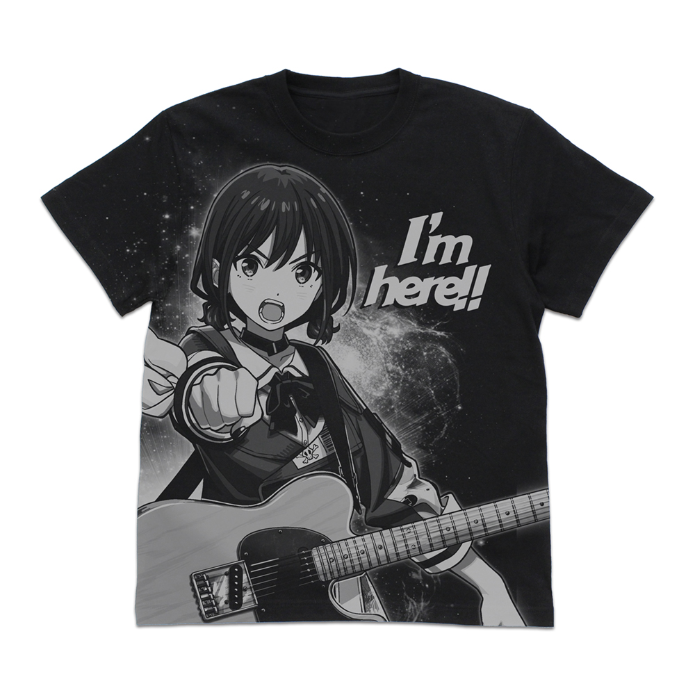 ガールズバンドクライ_Mサイズ_井芹仁菜 オールプリントTシャツ/BLACK