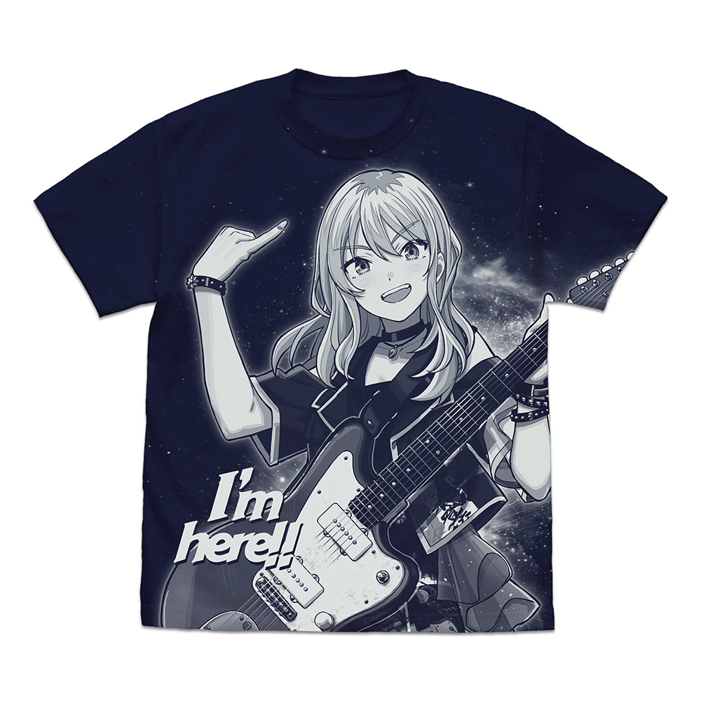 ガールズバンドクライ_XLサイズ_河原木桃香 オールプリントTシャツ/NAVY