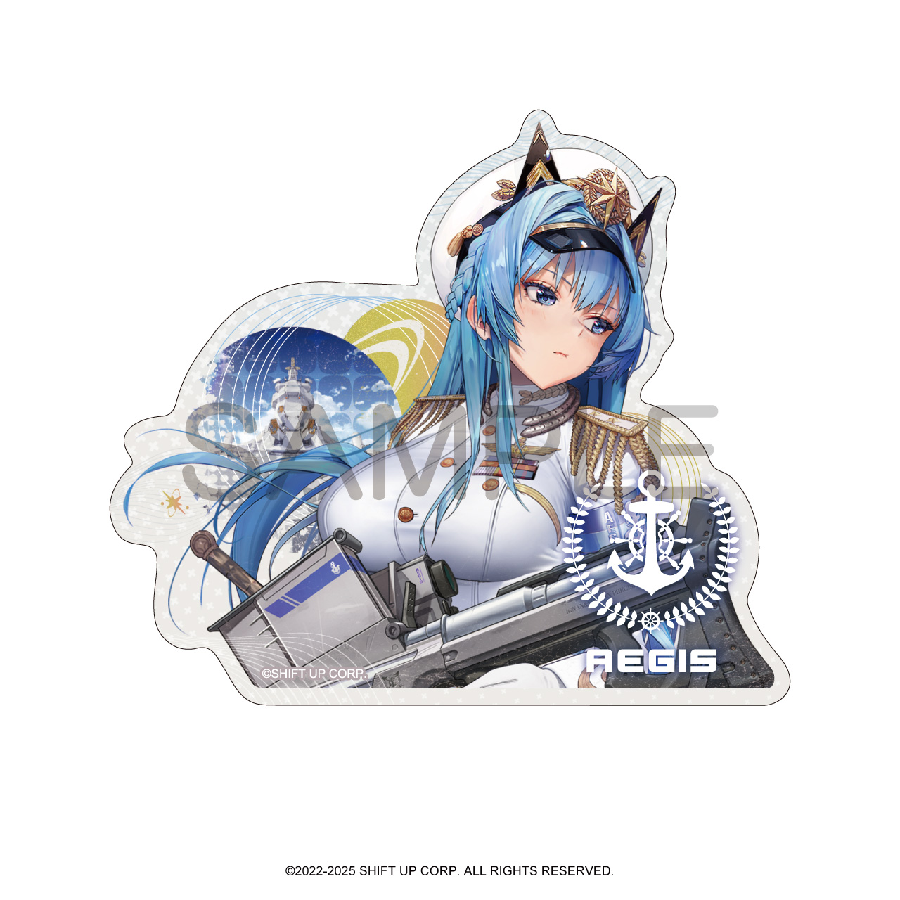 勝利の女神:NIKKE_ガンガールステッカー ヘルム