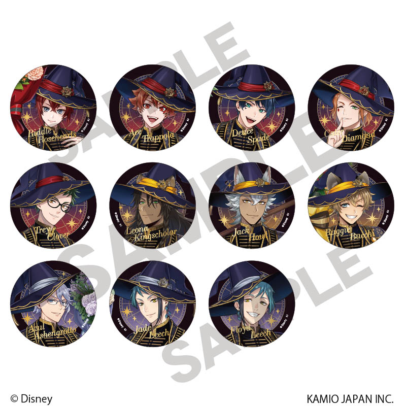 ディズニー ツイステッドワンダーランド_トレーディング箔押し缶バッジ