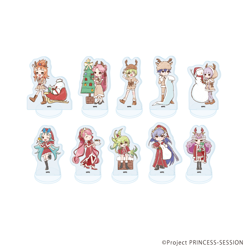 プリンセッション・オーケストラ_アクリルぷちスタンド02/コンプリートセット(全10種) クリスマスVer.(グラフアートイラスト)【コンプリートセット/10個入り】