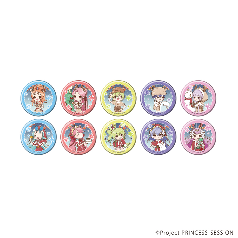 プリンセッション・オーケストラ_缶バッジ03/コンプリートセット(全10種) クリスマスVer.(グラフアートイラスト)【コンプリートセット/10個入り】