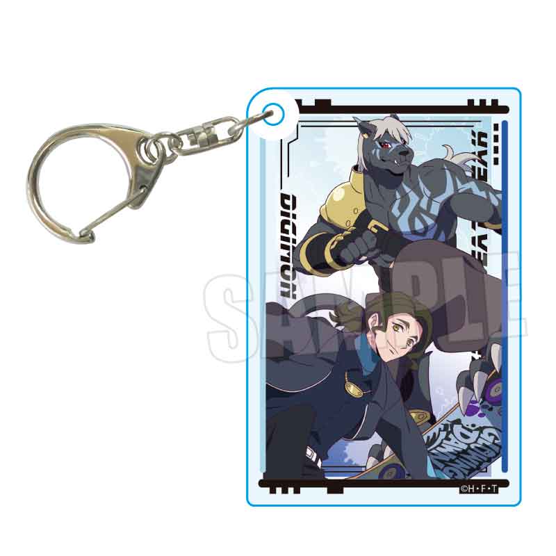 DIGIMON BEATBREAK_アクリルキーホルダー 沢城 キョウ&ムラサメモン Skater ver.